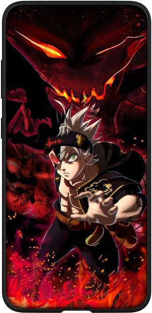 Handyhülle Cartoon Asta Black Clover für Samsung Galaxy S25 S24 S23 S22 Ultra FE Plus und Redmi Note 12 5G in Rehbraun - Bild 1