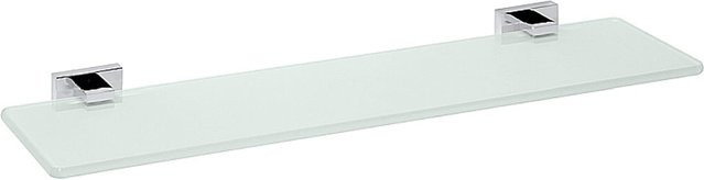 Brillantbad BASA Glasablage aus Messing in Milchglas und Chrom, B/H/T: 52,0 x 13,9 x 3,5 cm, zur Wandmontage durch Bohren - Bild 1