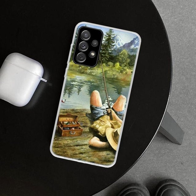 Handyhülle mit Offshore Angeln Angelruten Motiv für Samsung Galaxy A-Serie in Multicolour - Bild 1