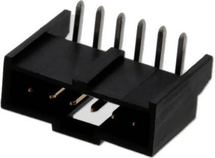 Molex Einbau-Stiftleiste Standard Schwarz mit Goldkontakten 6-polig Rastermaß 2.54mm - Bild 1