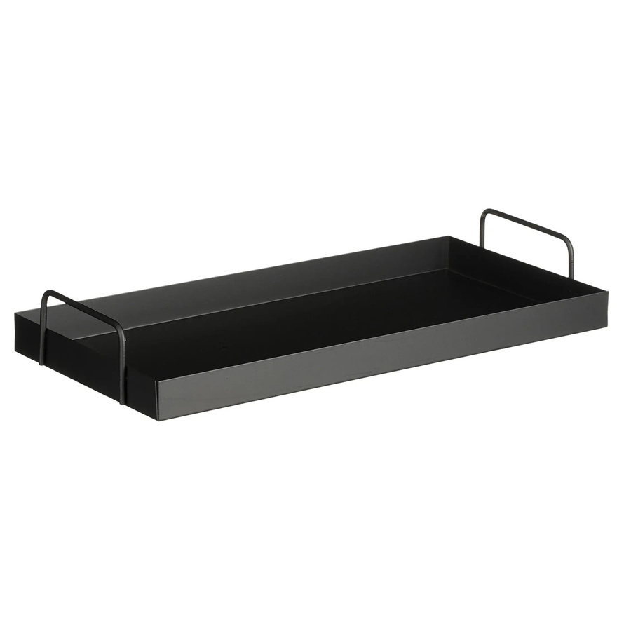 Mica Decorations Tablett Lita Schwarz minimalistisch B/T/H: 43 x 21 x 6,5 cm - Bild 2