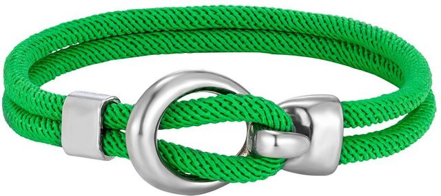 YULIN Armband, Edelstahl, Silber, grün, 23 cm, Unisex - Bild 1