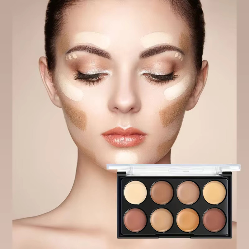 Romantic Flower Concealer-Palette, 8 Farben, Volldeckend, Unisex - Bild 2