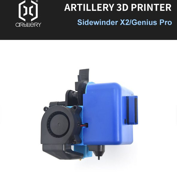 Artillery X2 Vollmetall-Extruder mit Genius Pro Hotend und gehärteter Stahl-Düse für FDM 3D-Drucker in Blau - Bild 1