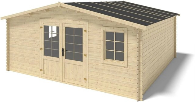 Altanka Gartenhaus Gerätehaus aus Fichtenholz mit Satteldach, B x T: 5 x 5 m, Wandstärke: 28 mm - Bild 1