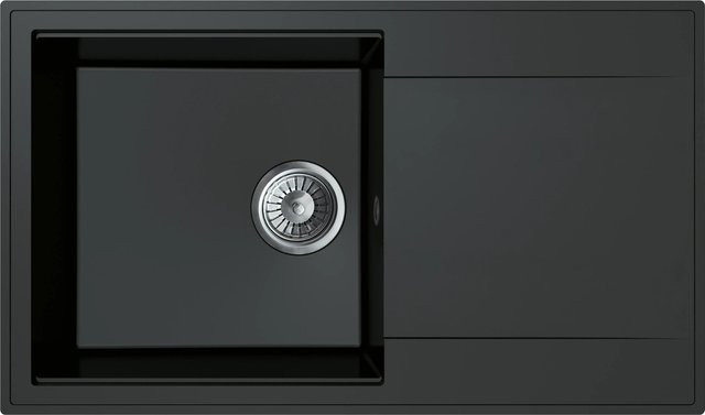 Miló Einbauspüle aus Granitverbundstoff Palladio 86 in Schwarz - Bild 1