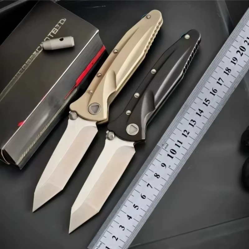 Tragbares D2-Klingen-Klappmesser für Outdoor, Camping und EDC in Schwarz oder Beige aus gehärtetem Stahl - Bild 2