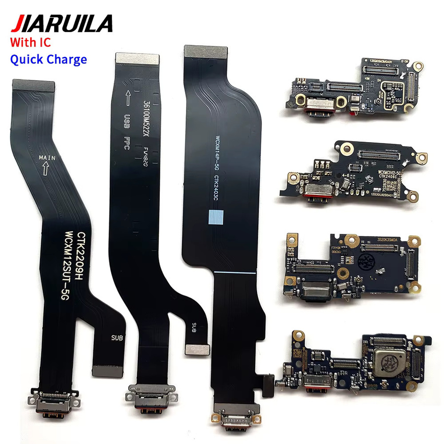 10er Set USB-C Lade-Dock Flexkabel für Xiaomi Mi 12 13T 14 Pro 12T 12X 9SE 13 Lite in Schwarz - Bild 1