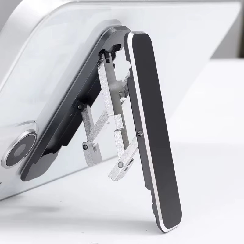 BAPPSUS Tragbarer Mini Handy Ständer aus Aluminiumlegierung, Ultra-Dünner faltbarer Universal Halter für iPhone und Xiaomi - Bild 2