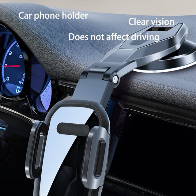 Universeller 360 Grad Auto Handyhalter für Lüftungsschlitz oder Windschutzscheibe in Schwarz - Bild 1
