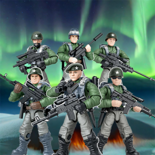 Mega Block Xturboman US-Armee Artillerie-Einheit Bausatz im 1:36 Maßstab, grüne Actionfiguren aus Kunststoff - Bild 1