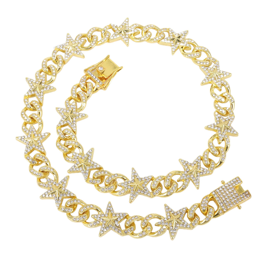 ZAKOL Halskette und Armband, Stern, Kristall, Gold, Unisex, 20/45 cm - Bild 3