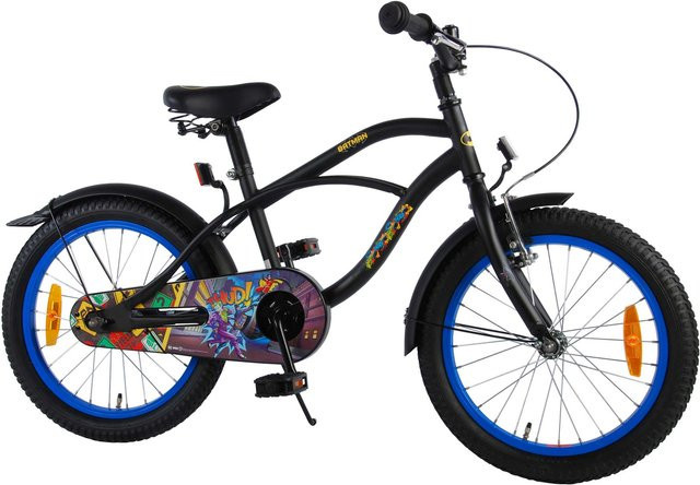 TPFSports Batman Kinderfahrrad, 18 Zoll, Schwarz, Rücktritt + Handbremse - Bild 1