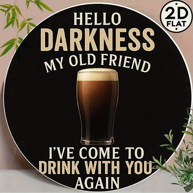 Vintage Irish Pub Metallblechschild Potdemiel mit Bierkrug in Schwarz und Gold - Bild 1