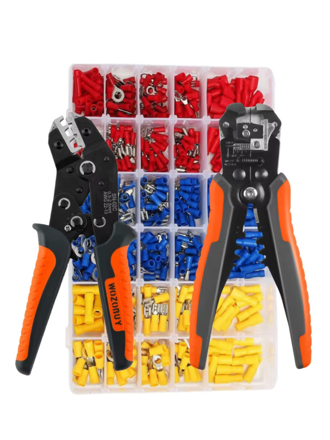WOZOBUY SN-02C Crimpzange Ratschendraht-Crimper für isolierte Steckverbinder AWG22-13 Sortimentsset für Kabelschuhe, Ringe, Spaten und Stöße - Bild 6