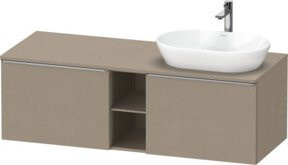 Duravit Waschtischunterschrank D-Neo in Beige mit 2 Türen und 1 Fach, Wandmontage, B/T/H: 140 x 55 x 45,9 cm - Bild 1