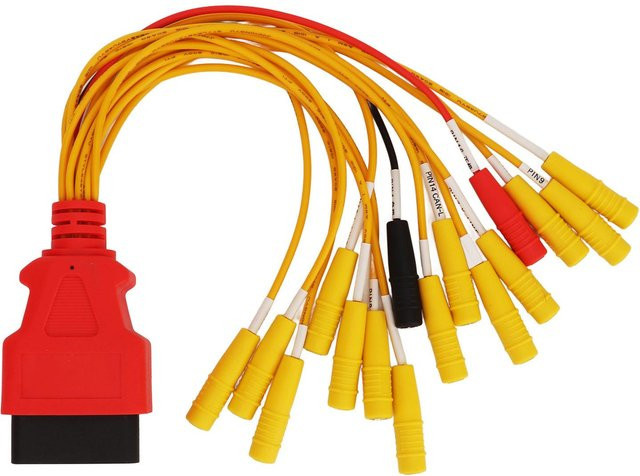 Igeteck OBD-Diagnosekabel mit 16 Pin Jumperkabel Weiblicher OBD-Stecker für Auto und SUV in Gelb - Bild 1