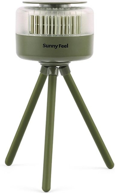 SunnyFeel Outdoor Camping Ventilator mit Mückenschutz, bladloser USB-Schreibtischventilator, aufladbar, grün - Bild 1
