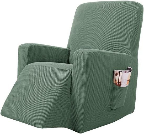 S-EMIGA Stretch-Schonbezug für Liegestühle und Sessel in Grün mit Seitentasche und rutschfester Oberfläche - Bild 1