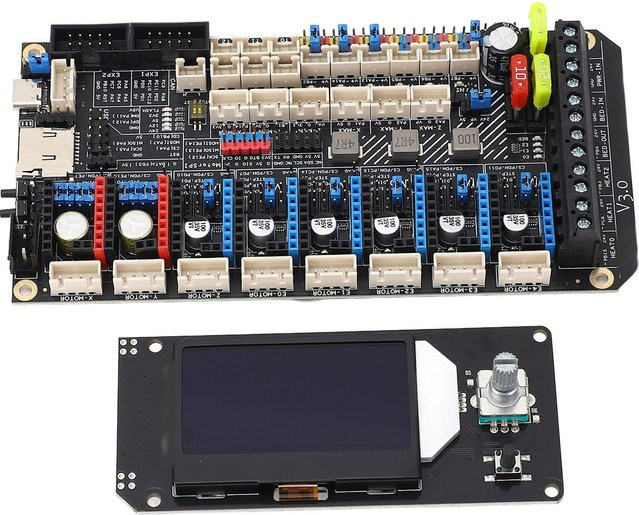 Honor Electronics 3D-Drucker-Motherboard für Spider V3.0 mit 8 TMC-Treibern und 8 PWM-Lüftern in Grau und Schwarz - Bild 1