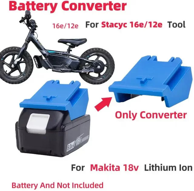 Stacyc Adapter für Makita Akkus in Blau kompatibel mit allen neuen Stacyc Fahrrädern - Bild 1