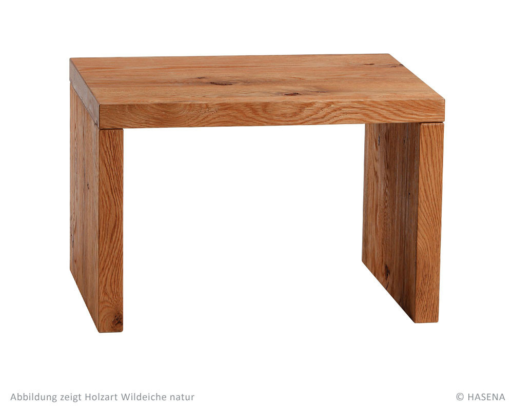 Nachttisch Osta aus Wild-Eiche in Haselnussbraun, B/T/H: 38,0 x 32,0 x 48,0 cm - Bild 1