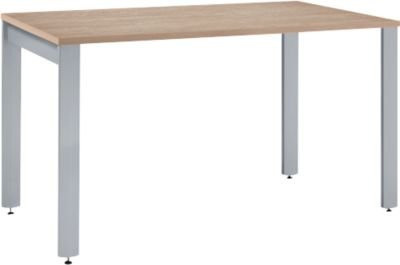 Schäfer Shop Select Schreibtisch LOGIN 4-Fuß in Eiche und Weiß, B/T/H: 120 x 80 x 74 cm - Bild 1