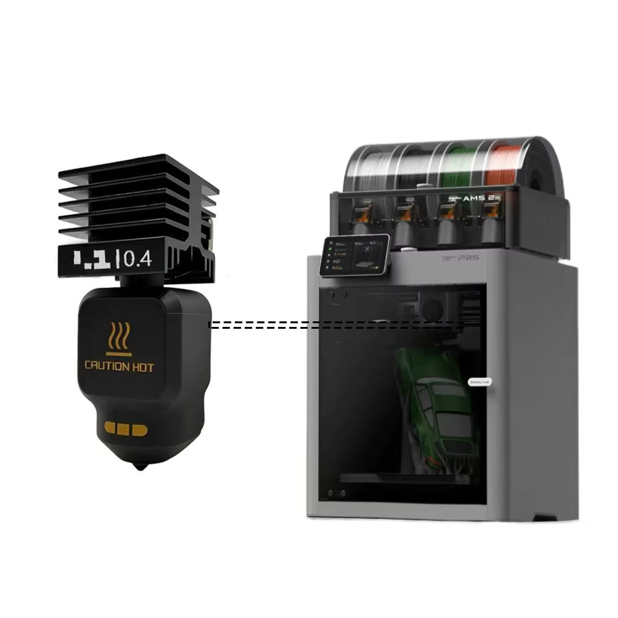 Bambu Lab P2S Hotend Combo mit gehärteten Düsen für 0,2 mm, 0,4 mm, 0,6 mm und 0,8 mm in Schwarz - Bild 4