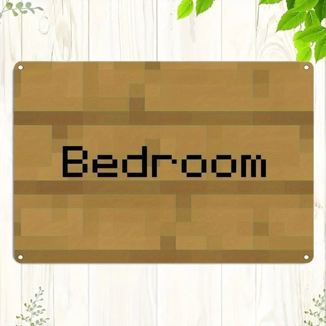 Hello Young Vintage Pixel Art Wanddekoration aus Metall in Braun, B/H: 20,3 x 30,5 cm - Bild 1