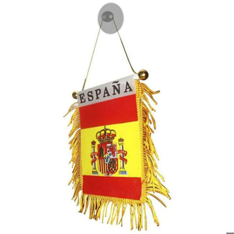 Spanien-Fähnchen mit Saugnapf in Mehrfarbig aus Textil - Bild 3