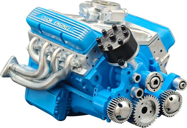 Cison V8-Motormodellbausatz, Benzin-Ohv, Metall, ab 14 Jahren - Bild 1