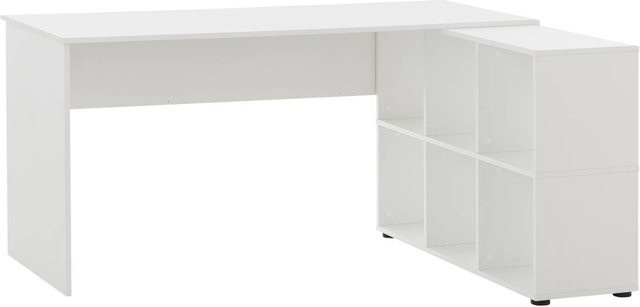 Eckschreibtisch Serie 400 von Möbelpartner in Perlweiß, B/H/T: 150 x 73,6 x 121,6 cm - Bild 1