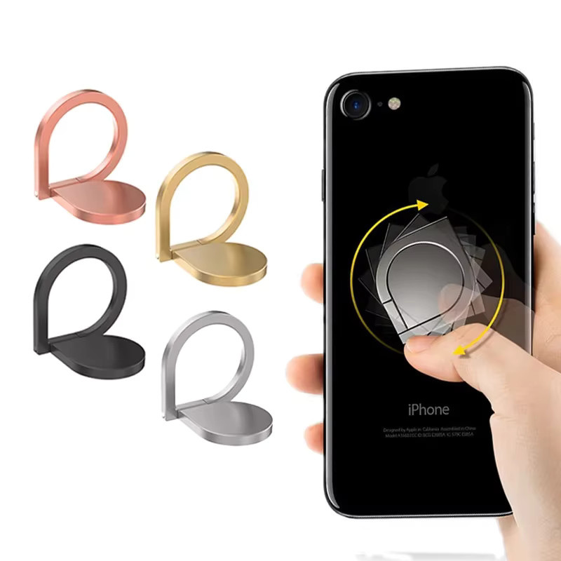 Rotierender Telefonringhalter in Wassertropfen-Design aus Metall in Gold für iPhone 16, 15, 14 - Bild 2