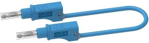 Electro PJP Messleitung mit Bananenstecker Blau, Länge: 0,50 m - Bild 1