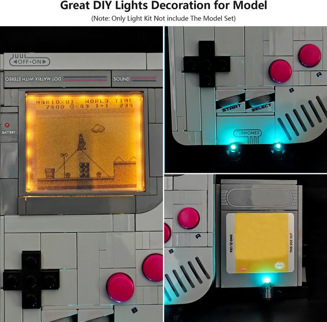 BRIXSPARK LED-Beleuchtungsset, USB-DIY-Lichtset für Game Boy MOC-Bausteine - Bild 1