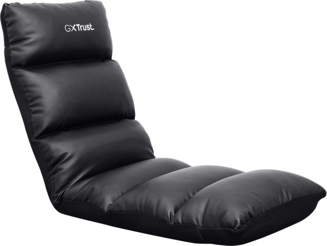 GXT718 Rayzee Klappbarer Gaming-Floor-Stuhl in Schwarz mit Metallrahmen und PU-Leder - Bild 1