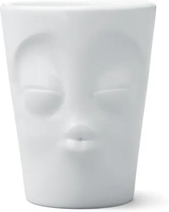 Henkelbecher Küssend von Fiftyeight Products in Weiß, 350 ml - Bild 1