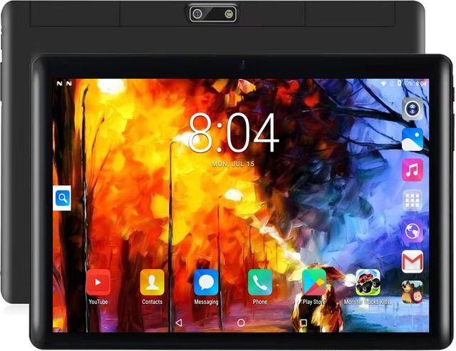 BDF S10 Android Tablet mit 10,1 Zoll Display, Octa Core Prozessor, 4 GB RAM, 64 GB ROM, Dual SIM, Wi-Fi und Bluetooth in Schwarz - Bild 1