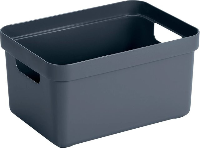 Sunware Aufbewahrungsbox Sigma Home 13 aus Kunststoff, Dunkelblau, stapelbar mit Griffen - Bild 1