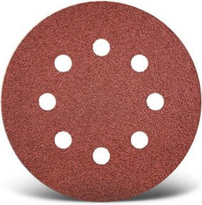 Menzer Klett-Schleifscheiben Ø 125 mm K40 8-Loch Set 50 Stück in Braun für Exzenterschleifer - Bild 1