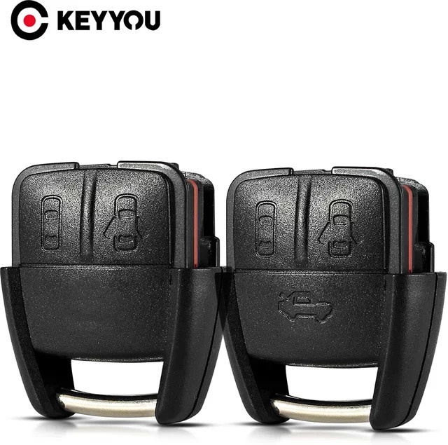 Keyyou Ersatzgehäuse für Autoschlüssel mit 5 Tasten in Schwarz für Opel Frontera B, Vectra, Astra und Zafira ohne Klinge - Bild 1