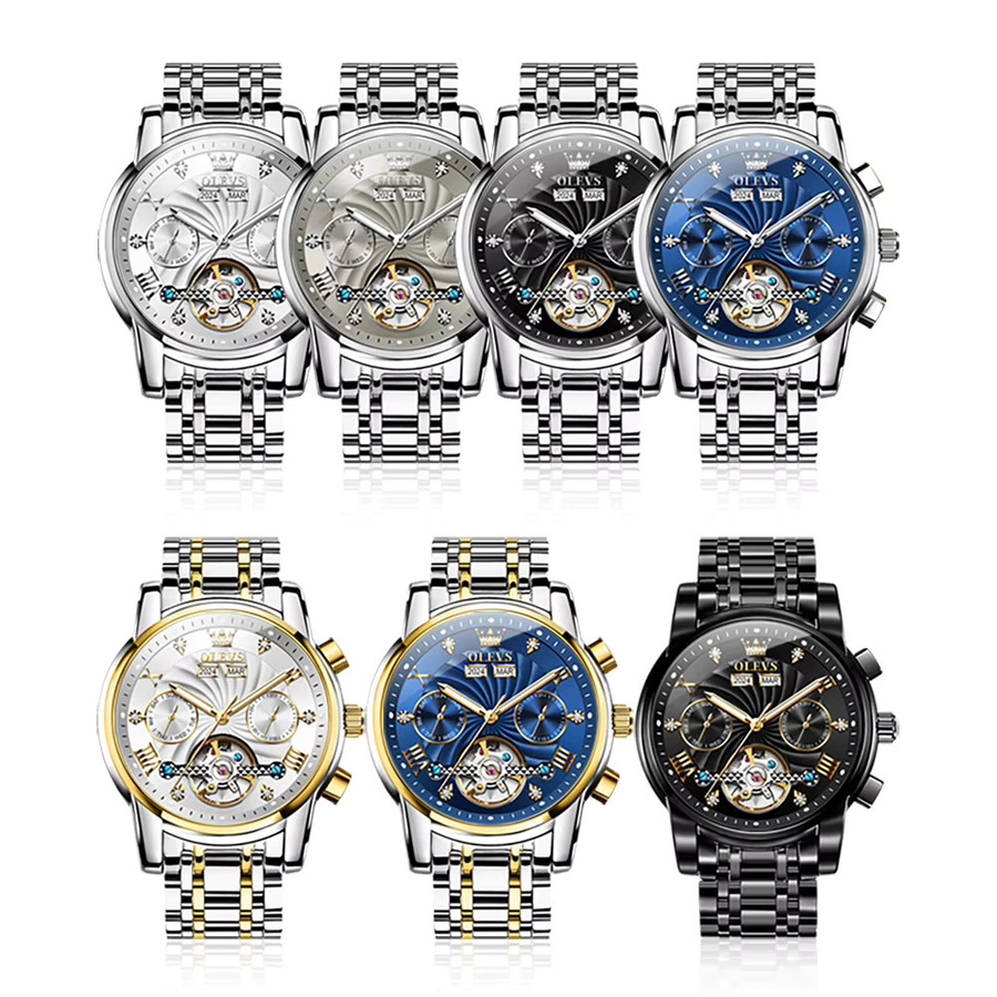 OLEVS Armbanduhr, Automatik, Edelstahl, Ewiger Kalender, Herren - Bild 5