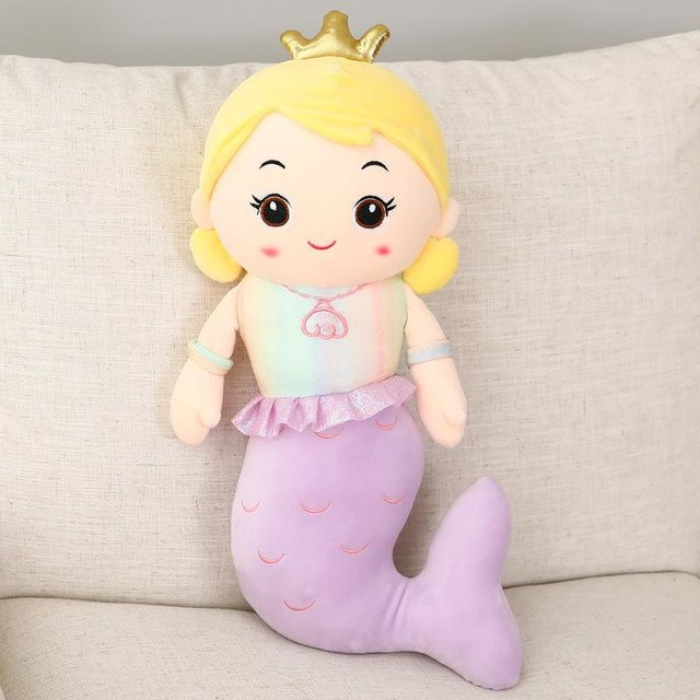 Yiran Health & Beauty Krone Meerjungfrau Plüschtier, Prinzessin, 55cm - Bild 1
