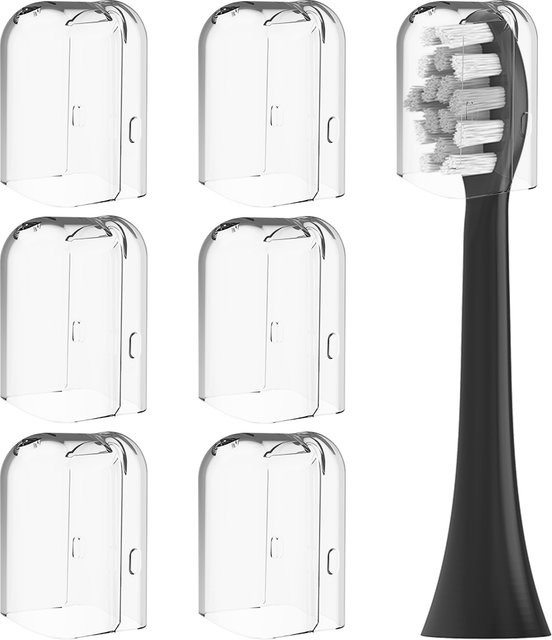 6-teiliges Set kompatible Aufsatzbürsten für Philips Sonicare mit transparenten Staubschutz-Schutzkappen zur Aufbewahrung - Bild 1