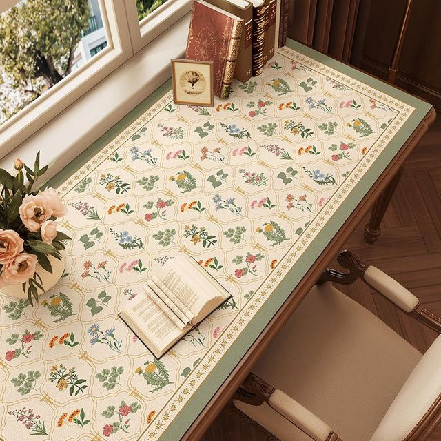 Schreibtischunterlage aus Leder von For Future in Vintage-Optik, wasserdicht und rutschfest, B/T: 130 x 60 cm, Mehrfarbig - Bild 1