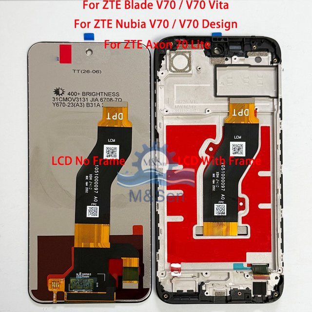 Original Ersatz Display mit Rahmen für ZTE Blade V70, V70 Vita, Axon 70 Lite und V70 Max in Schwarz - Bild 1