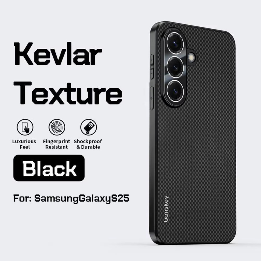Klassische Kevlar-Carbonfaser-Schutzhülle für Samsung Galaxy S26 S25 S24 S23 Plus Ultra in Schwarz und Rot mit matter Textur - Bild 4