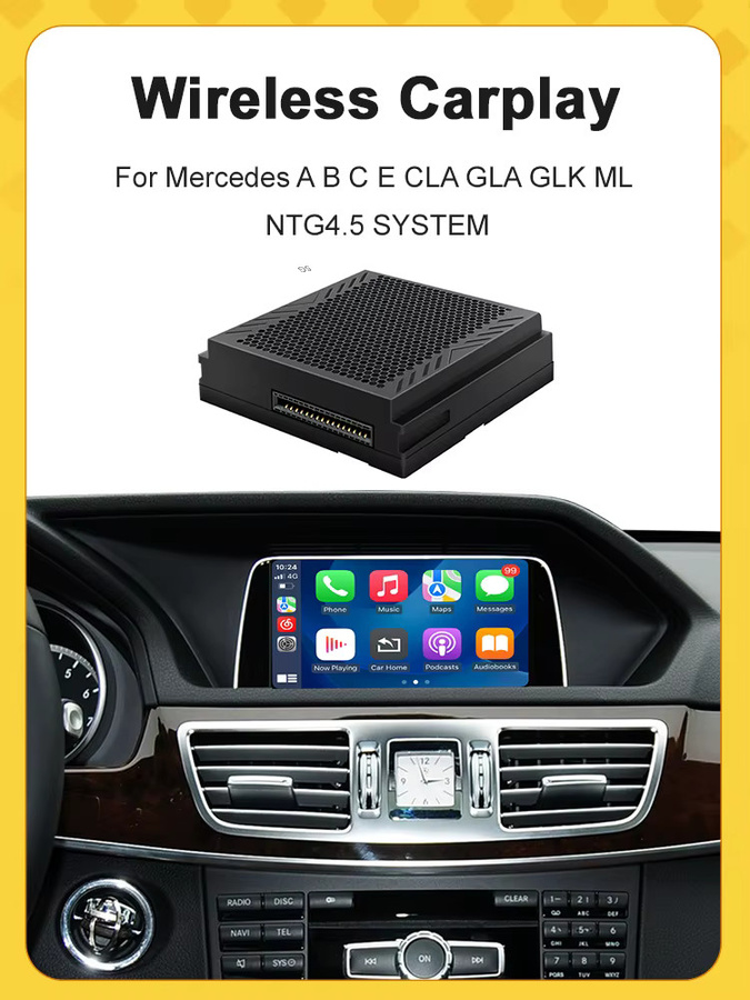 AUTOABC Kabelloser CarPlay und Android Auto Decoder für Mercedes Benz NTG4.5 in Schwarz mit Wi-Fi - Bild 6