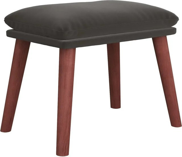 vidaXL Fußhocker aus Samt in Dunkelgrau, B/T/H: 45 x 29,5 x 39 cm - Bild 1
