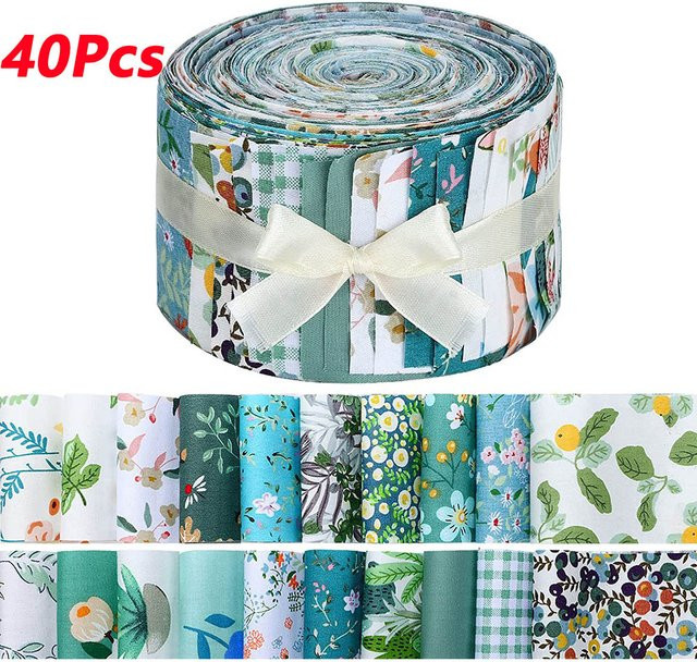 40er Set Baumwoll Stoffreste in Multicolour für Patchwork, Quilten und DIY-Handarbeiten - Bild 1